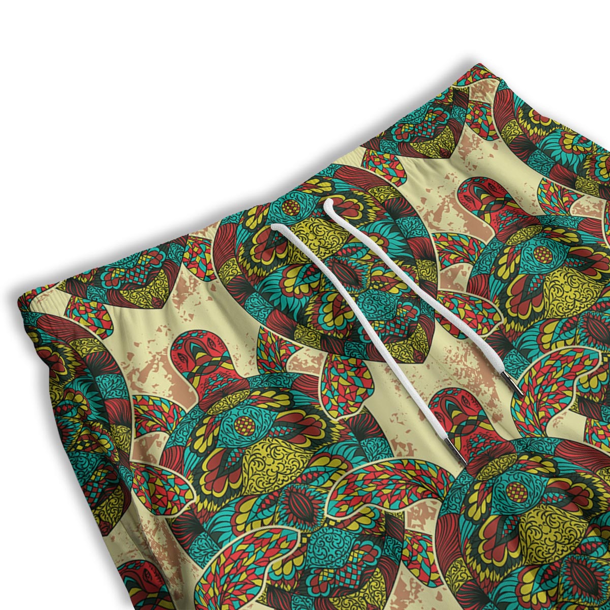 Turtle Tribal Sea Print Pattern Men's Athletic Shorts