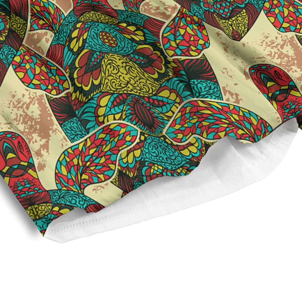 Turtle Tribal Sea Print Pattern Men's Athletic Shorts