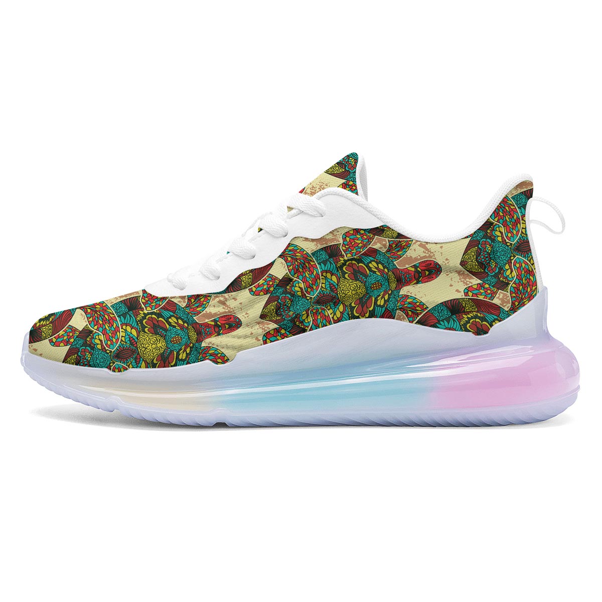 Turtle Tribal Sea Print Pattern Running Sneakers-grizzshop
