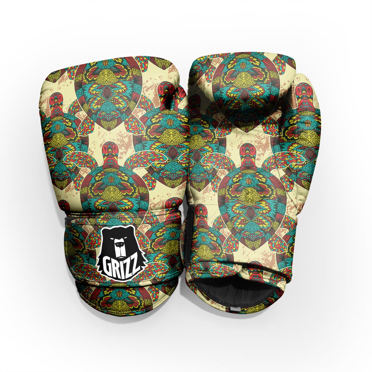 Turtle Tribal Sea Print Pattern Pro Boxing Glove