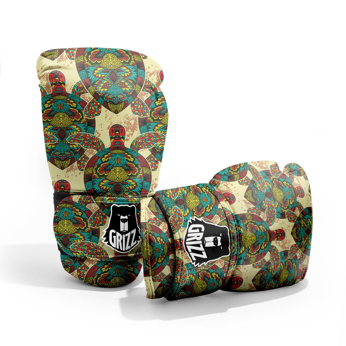 Turtle Tribal Sea Print Pattern Pro Boxing Glove
