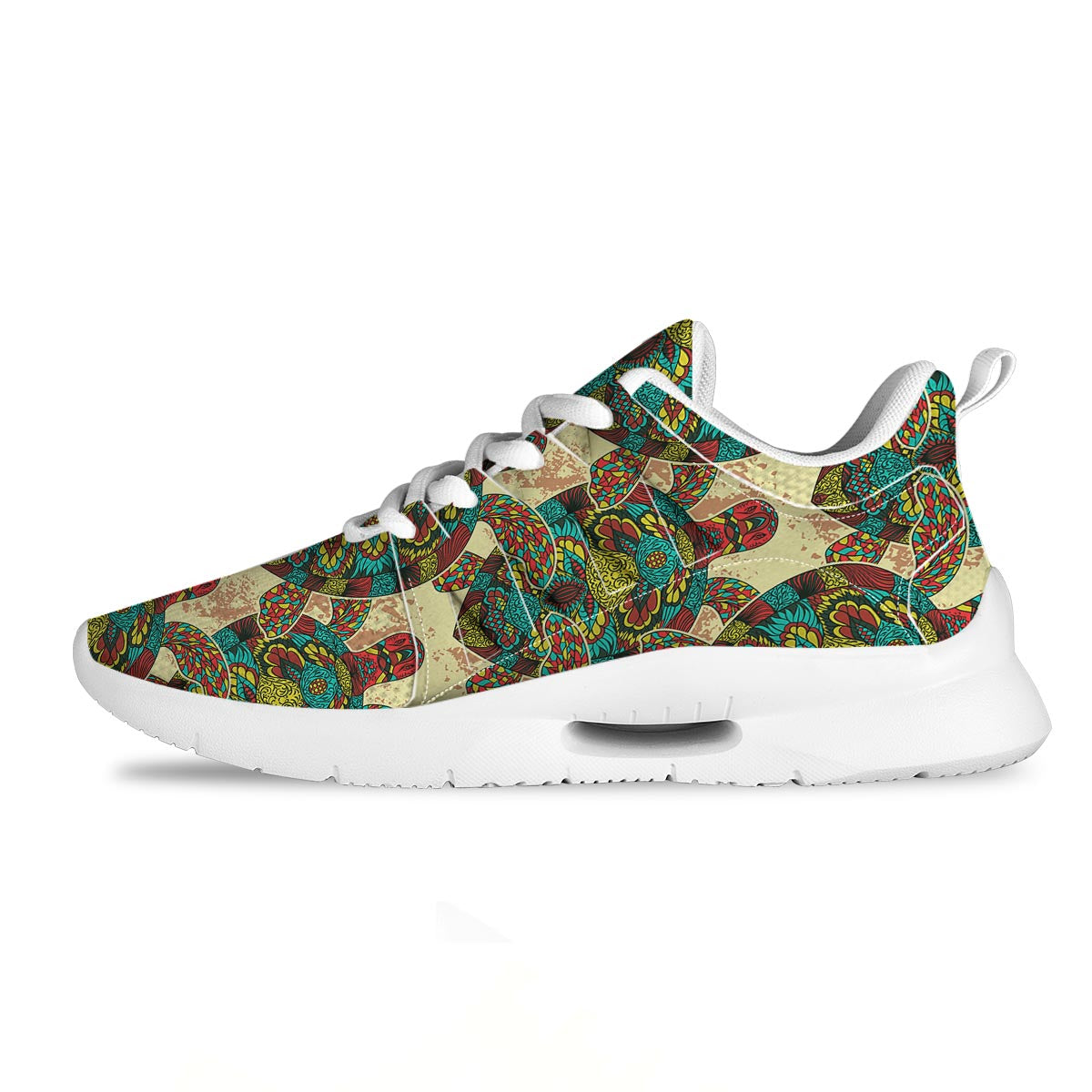 Turtle Tribal Sea Print Pattern Tennis Shoes-grizzshop