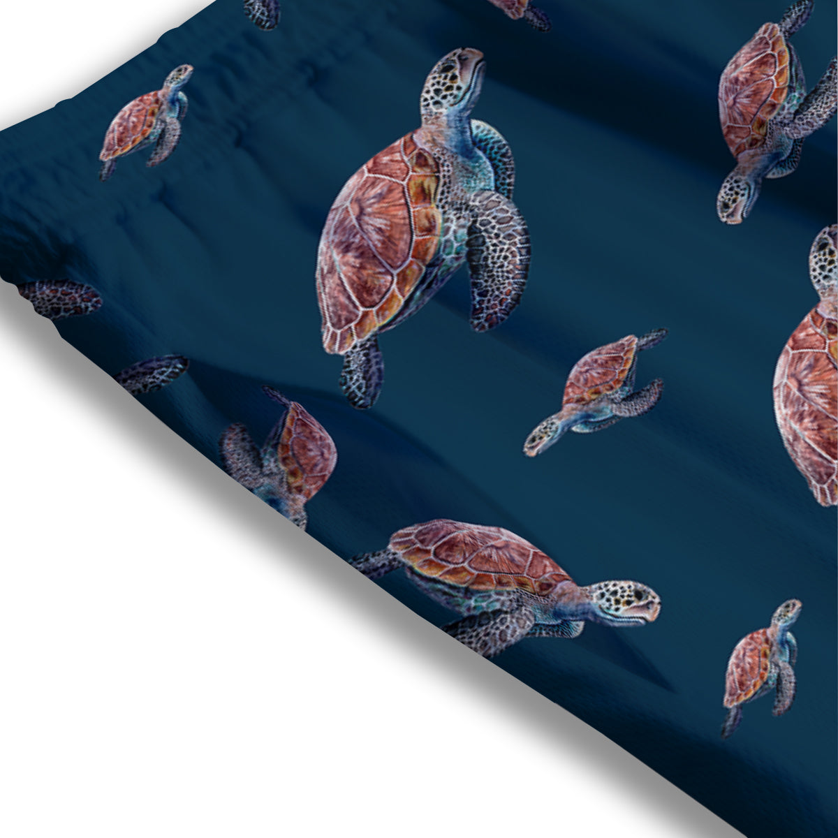 Turtle Watercolor Print Pattern Mesh Shorts-grizzshop