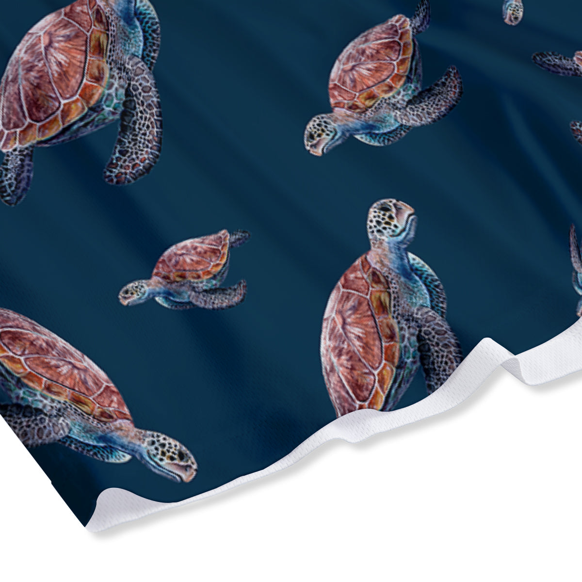 Turtle Watercolor Print Pattern Mesh Shorts-grizzshop