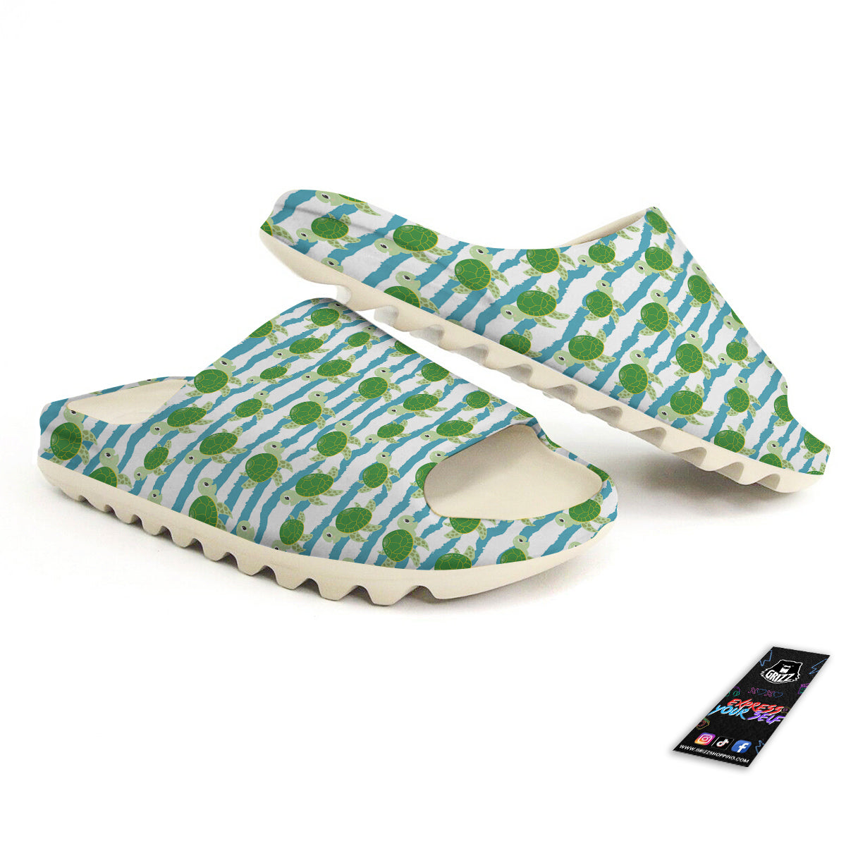 Turtle Cute Sea Print Pattern Sandals-grizzshop