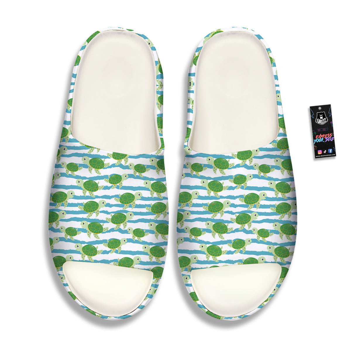 Turtle Cute Sea Print Pattern Sandals-grizzshop