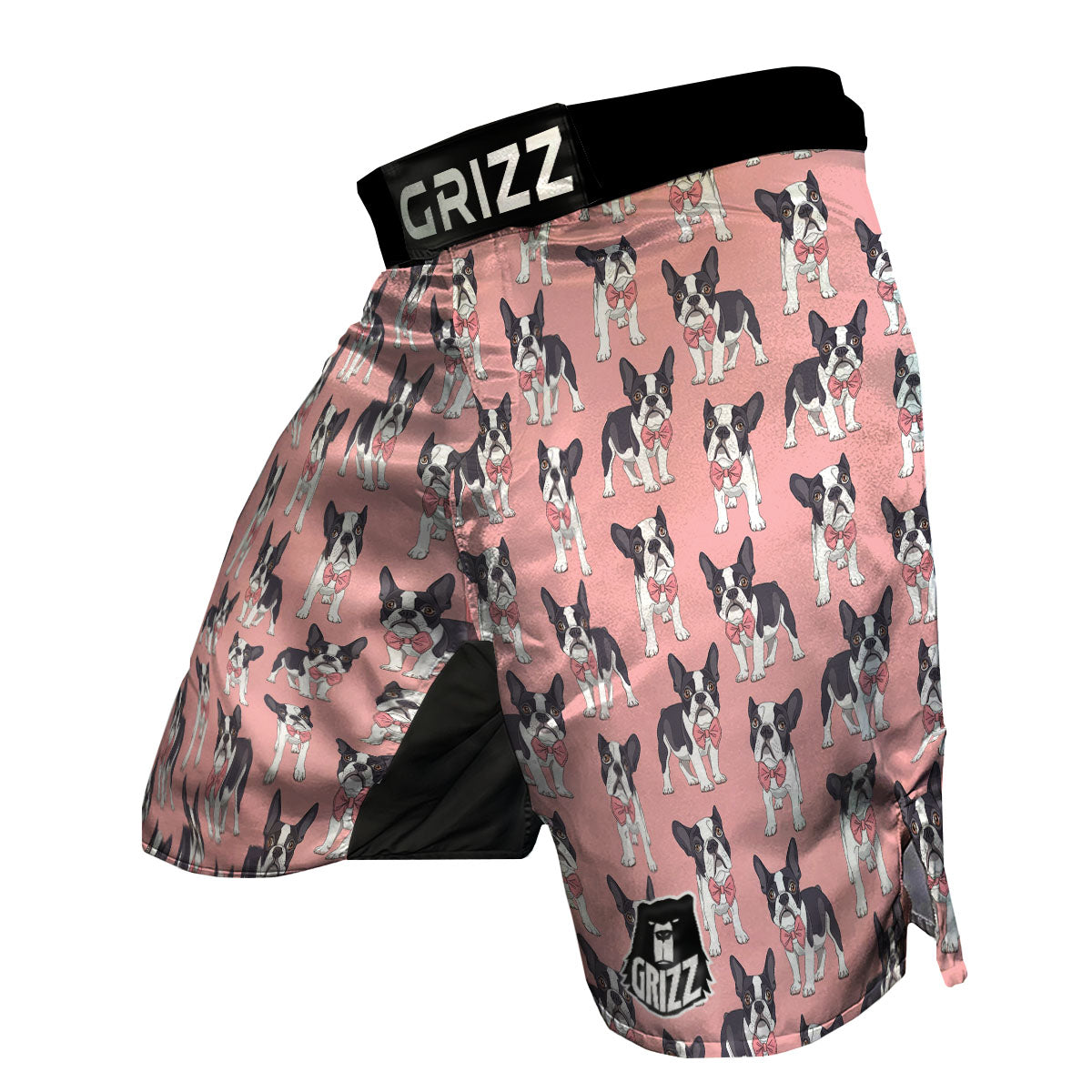 Tuxedo Bulldog Pattern Print MMA Shorts-grizzshop