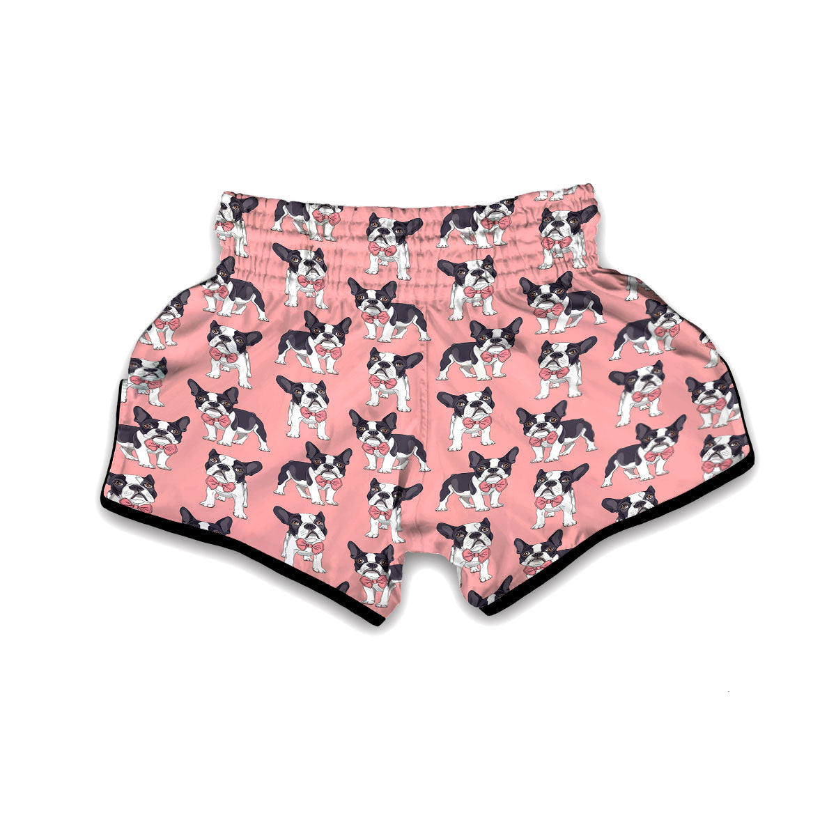 Tuxedo Bulldog Pattern Print Muay Thai Boxing Shorts-grizzshop