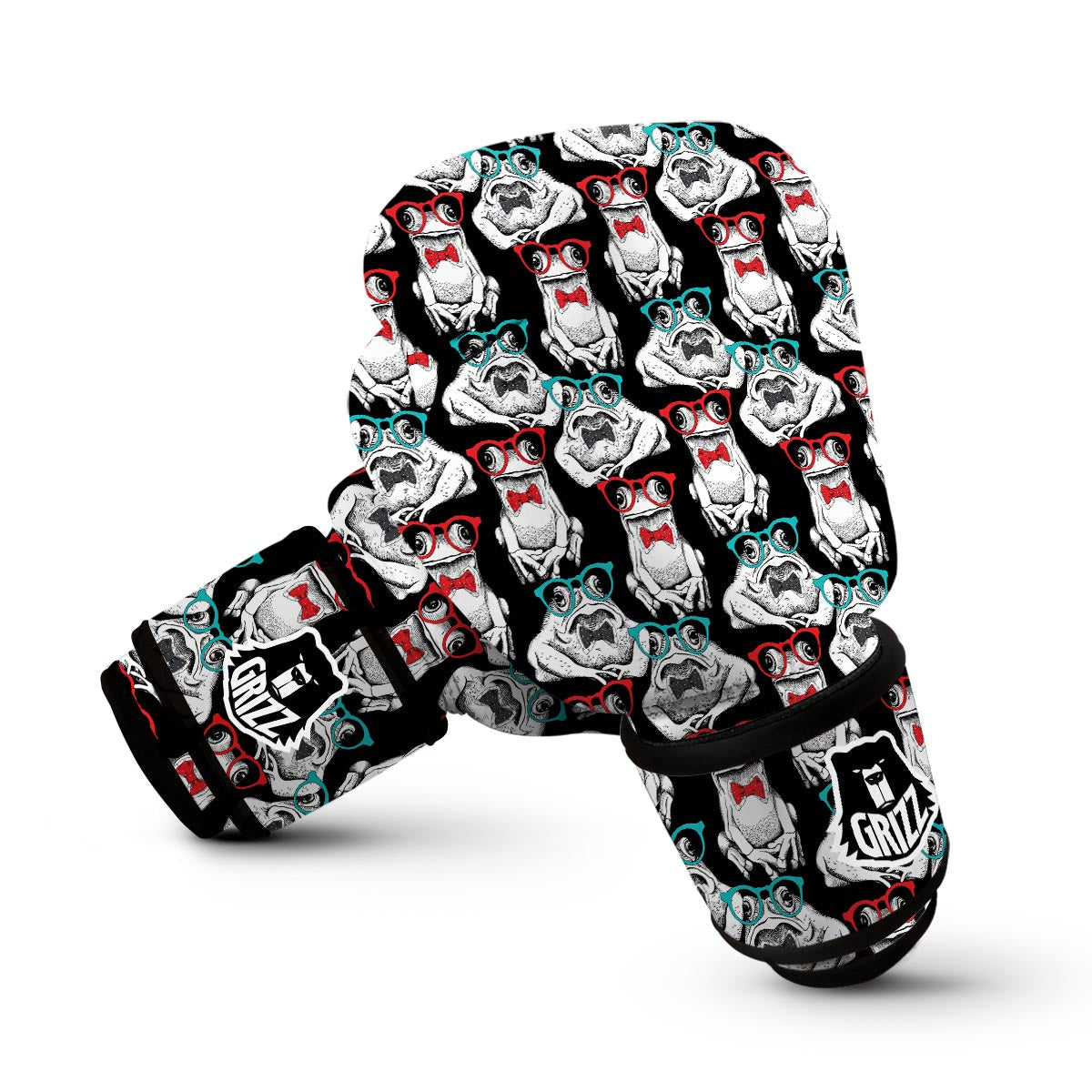 Tuxedo Frog Pattern Print Boxing Gloves-grizzshop