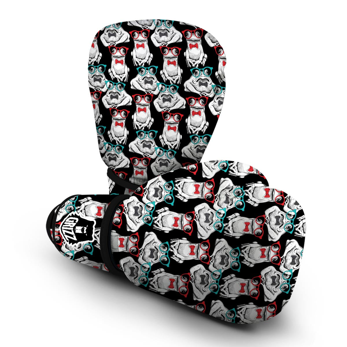 Tuxedo Frog Pattern Print Boxing Gloves-grizzshop