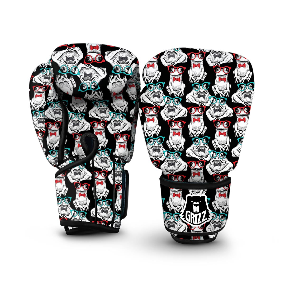 Tuxedo Frog Pattern Print Boxing Gloves-grizzshop