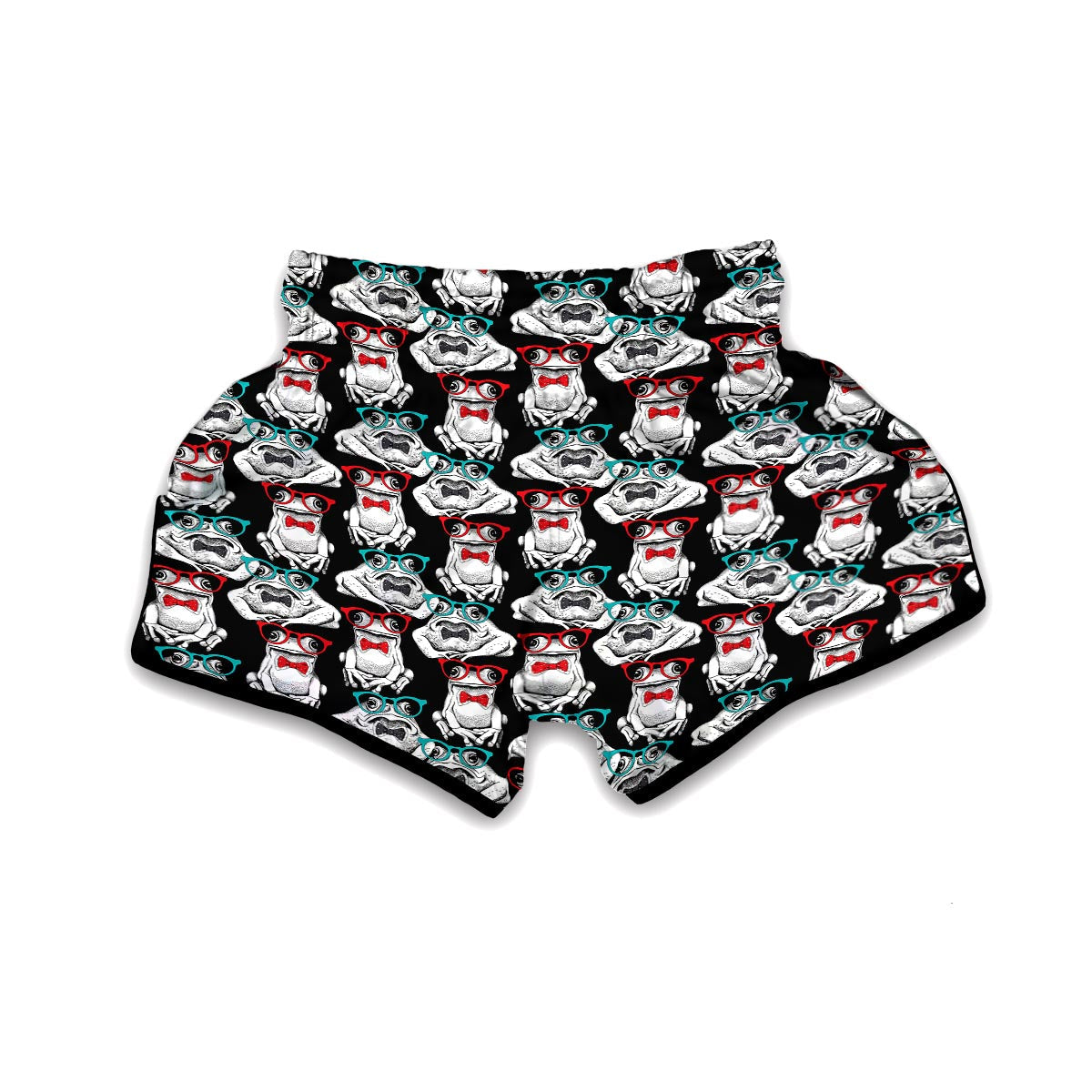 Tuxedo Frog Pattern Print Muay Thai Boxing Shorts-grizzshop