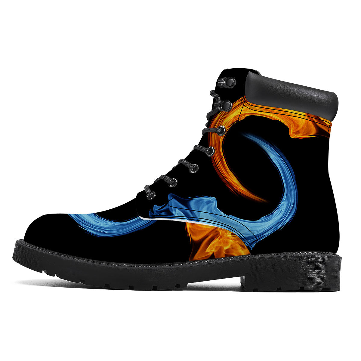 Twin Flame Blue And Red Print Boots-grizzshop