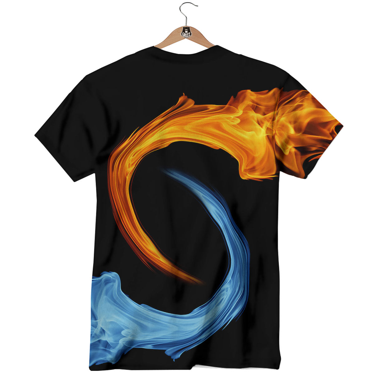 Twin Flame Blue And Red Print T-Shirt-grizzshop