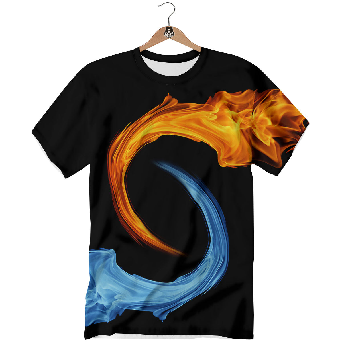 Twin Flame Blue And Red Print T-Shirt-grizzshop