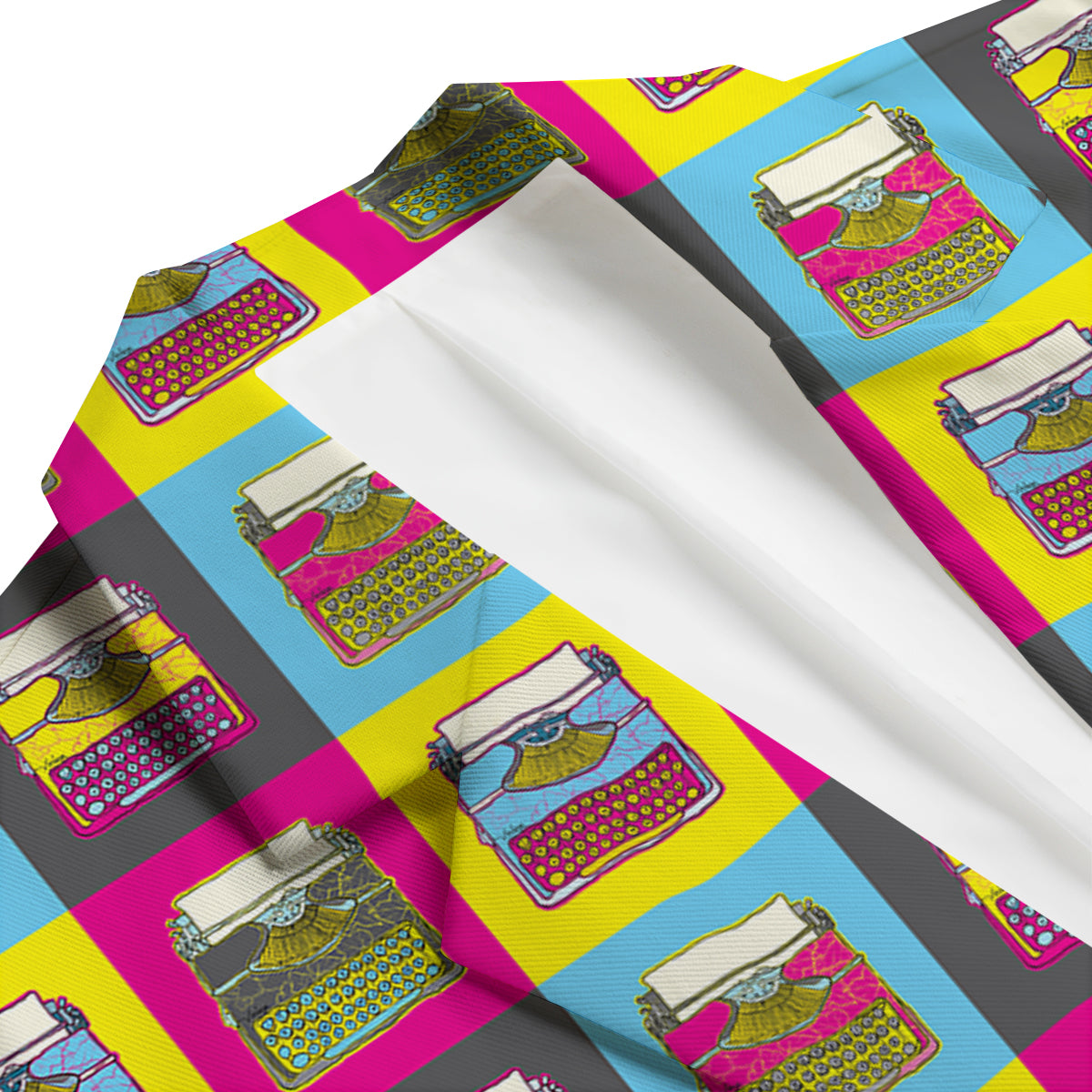 Typewriter Pattern Print Men's Blazer-grizzshop