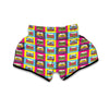 Typewriter Pattern Print Muay Thai Boxing Shorts-grizzshop