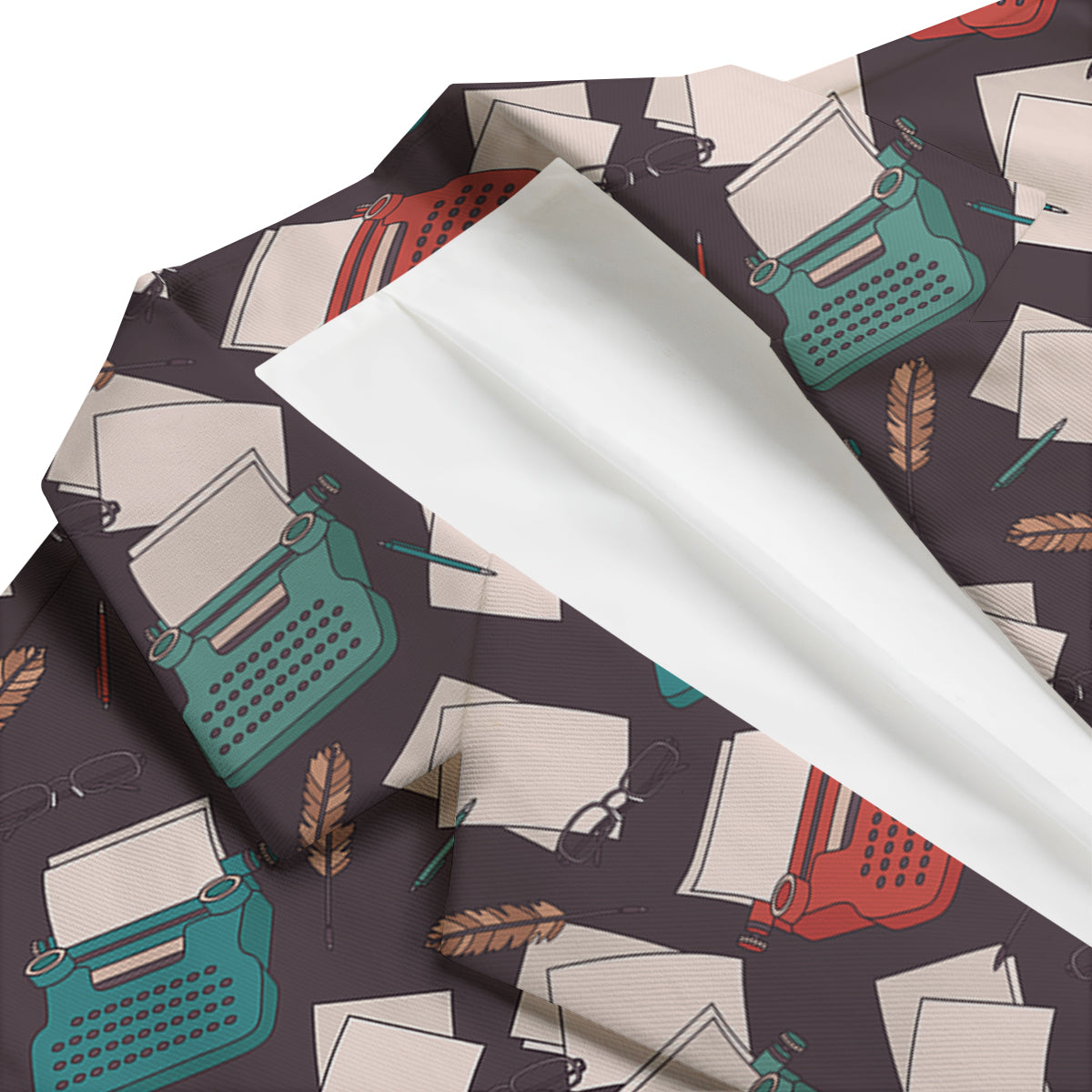 Typewriter Print Pattern Men's Blazer-grizzshop