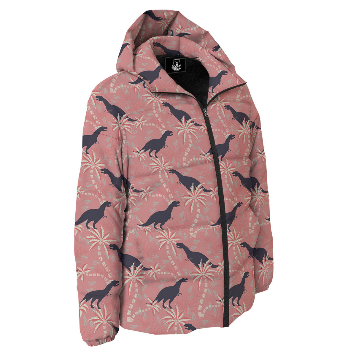 Tyrannosaurus Fossil Print Pattern Down Jacket-grizzshop