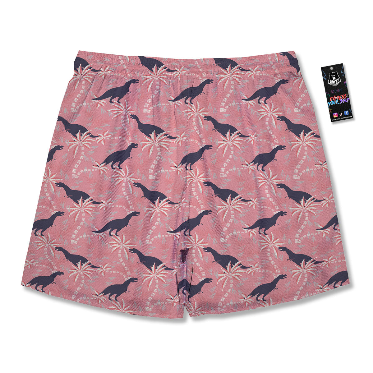 Tyrannosaurus Fossil Print Pattern Men's Running Shorts-grizzshop