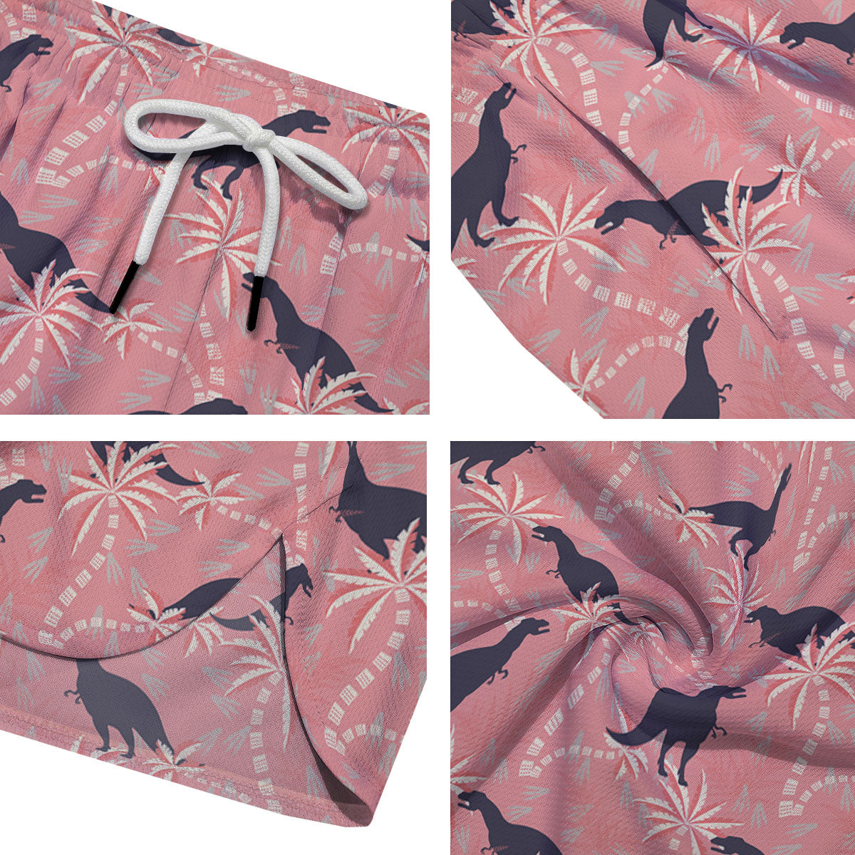 Tyrannosaurus Fossil Print Pattern Men's Running Shorts-grizzshop