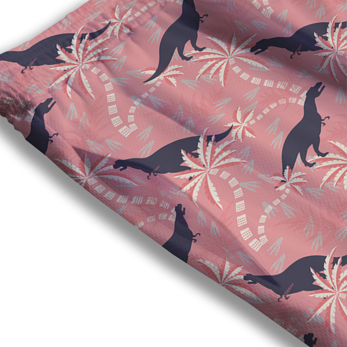 Tyrannosaurus Fossil Print Pattern Mesh Shorts