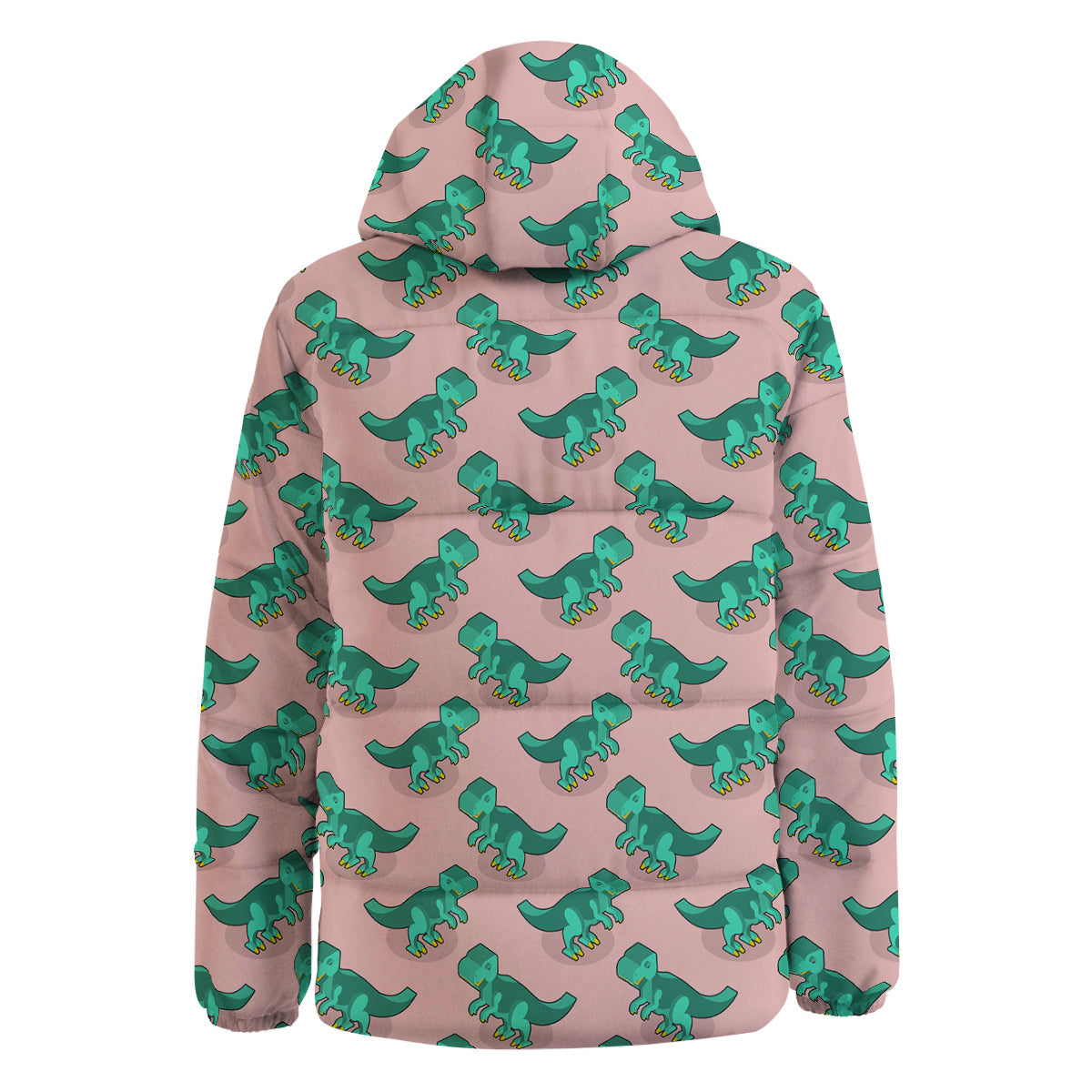 Tyrannosaurus Isometric Print Pattern Down Jacket-grizzshop