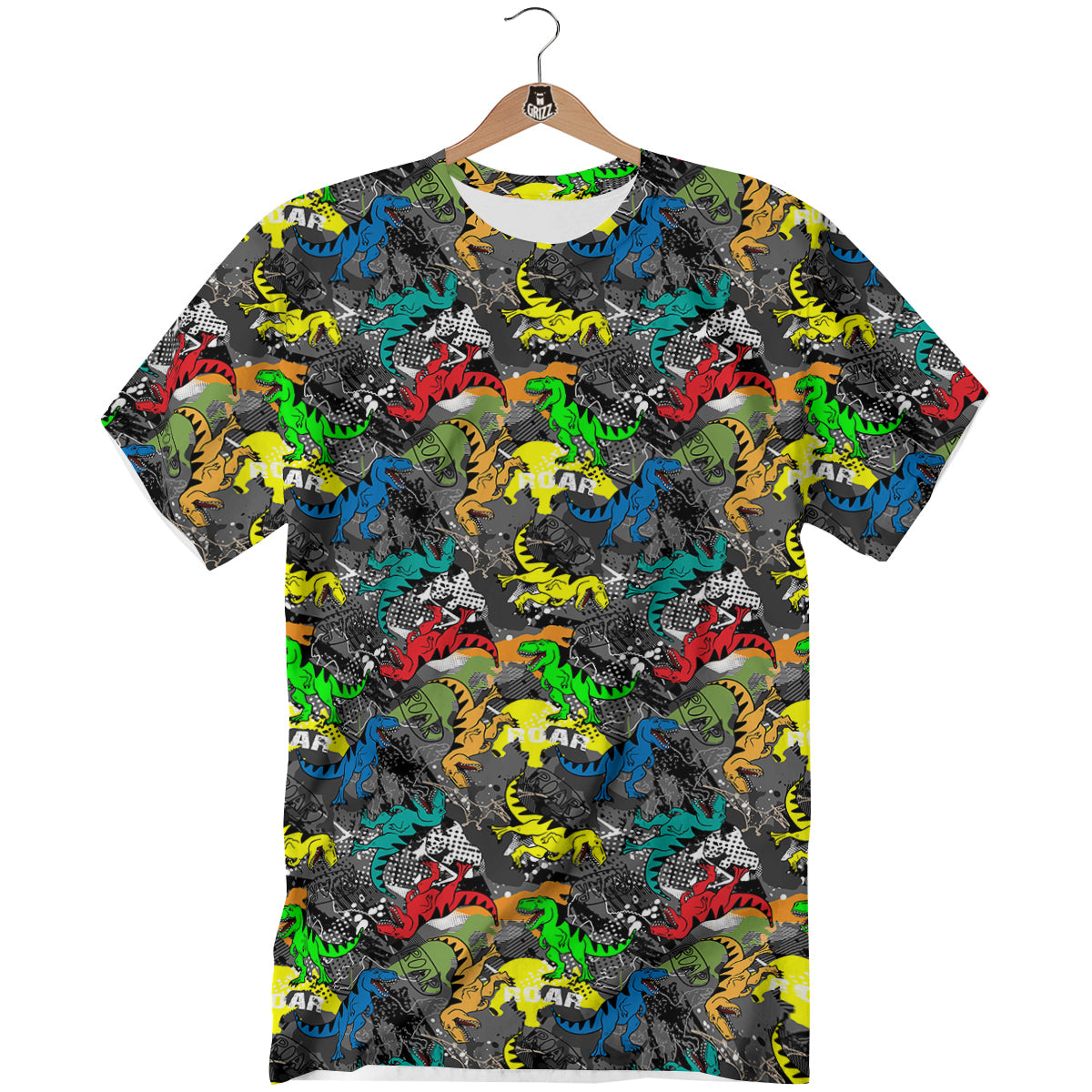 Tyrannosaurus Rex Colorful Print T-Shirt-grizzshop