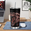 Tyrannosaurus Rex Head Print Tumbler-grizzshop