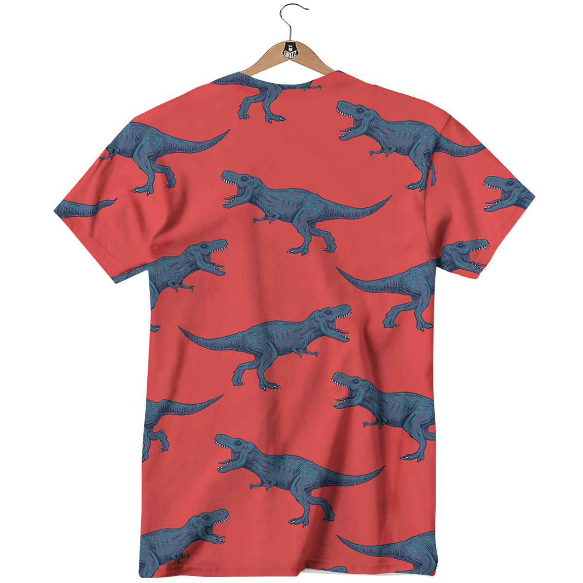 Tyrannosaurus Rex Print Pattern T-Shirt-grizzshop