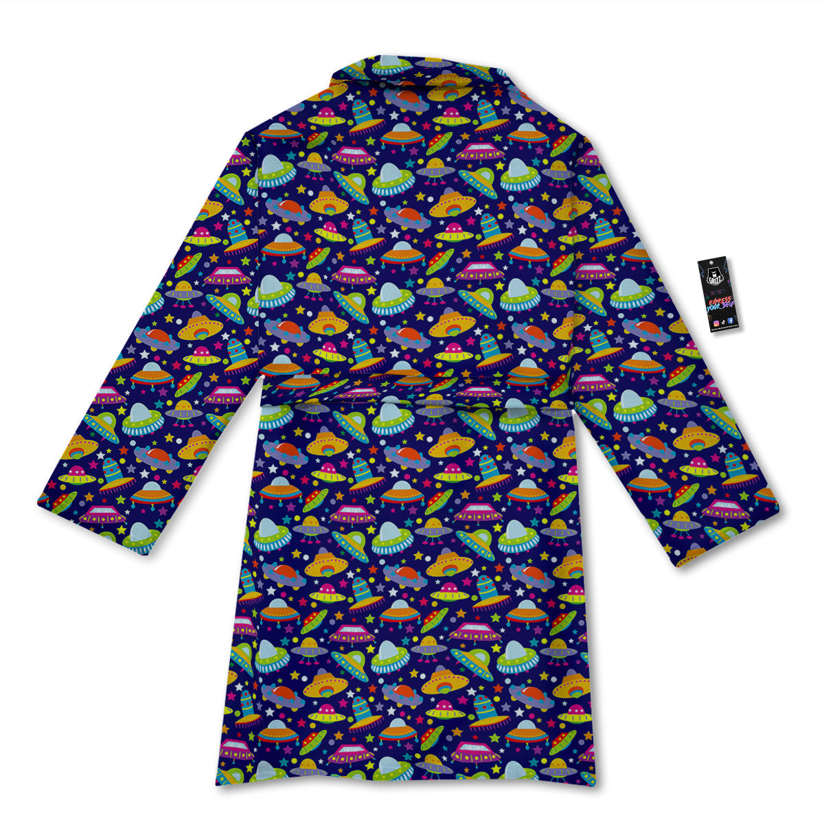 UFO Colorful Print Pattern Bathrobe-grizzshop