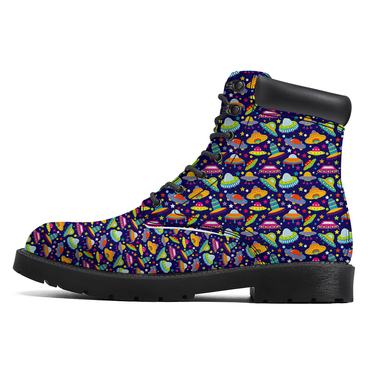 UFO Colorful Print Pattern Boots-grizzshop