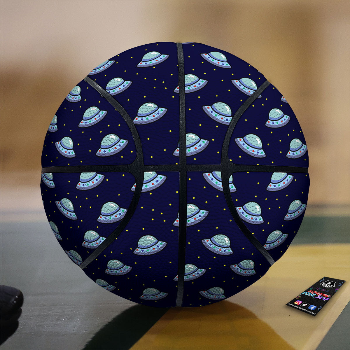 Unicorn Night Star Print Pattern Basketball