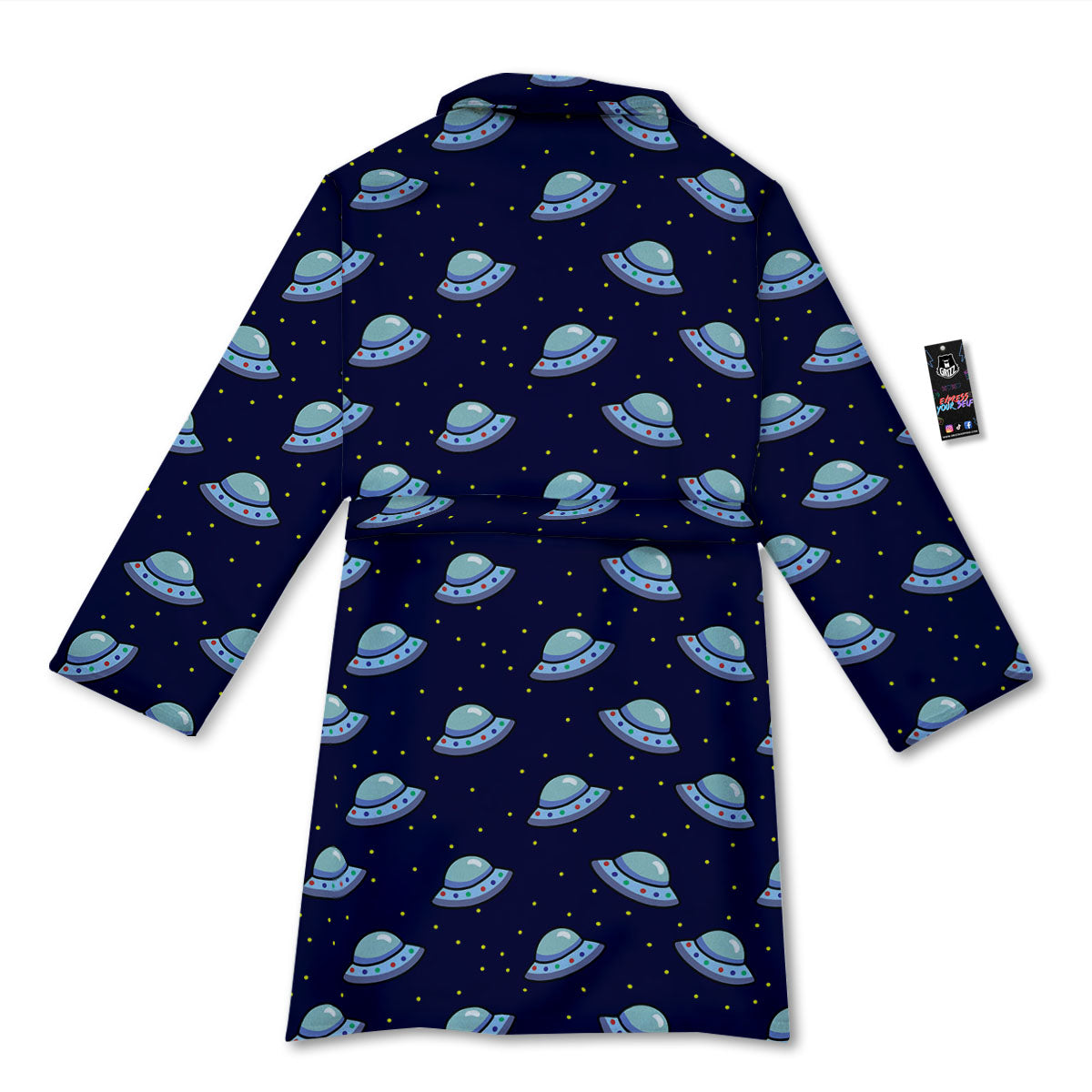 UFO Galaxy Print Pattern Bathrobe-grizzshop