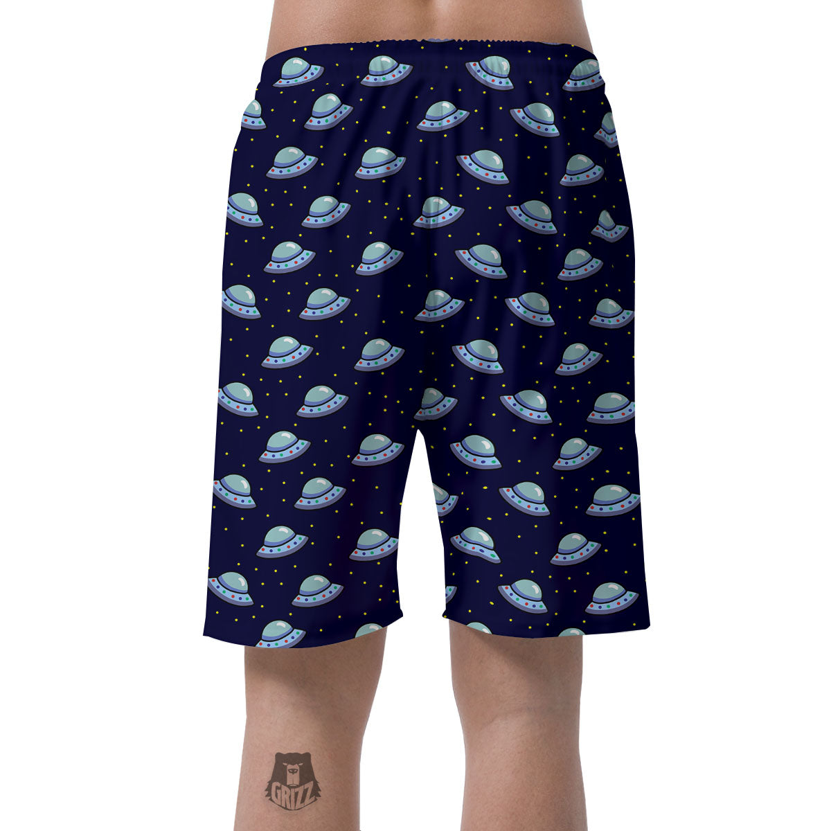 UFO Galaxy Print Pattern Men's Shorts-grizzshop