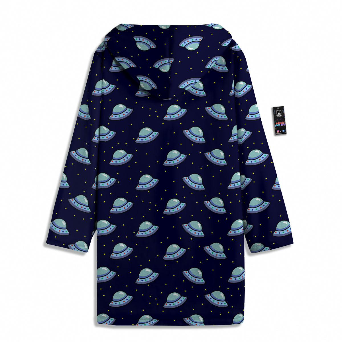 UFO Galaxy Print Pattern Men's Windbreaker Jacket-grizzshop