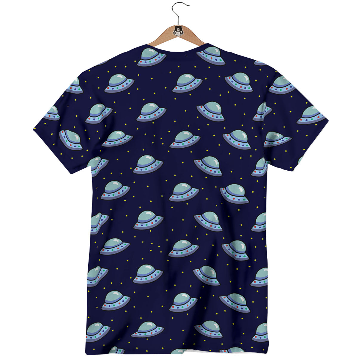UFO Galaxy Print Pattern T-Shirt-grizzshop