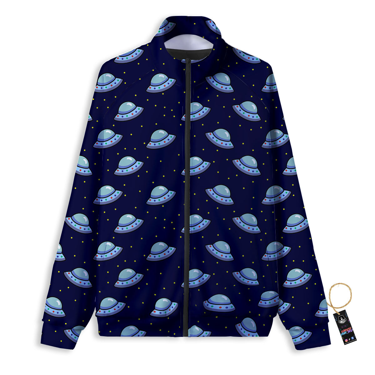 UFO Galaxy Print Pattern Track Jacket-grizzshop