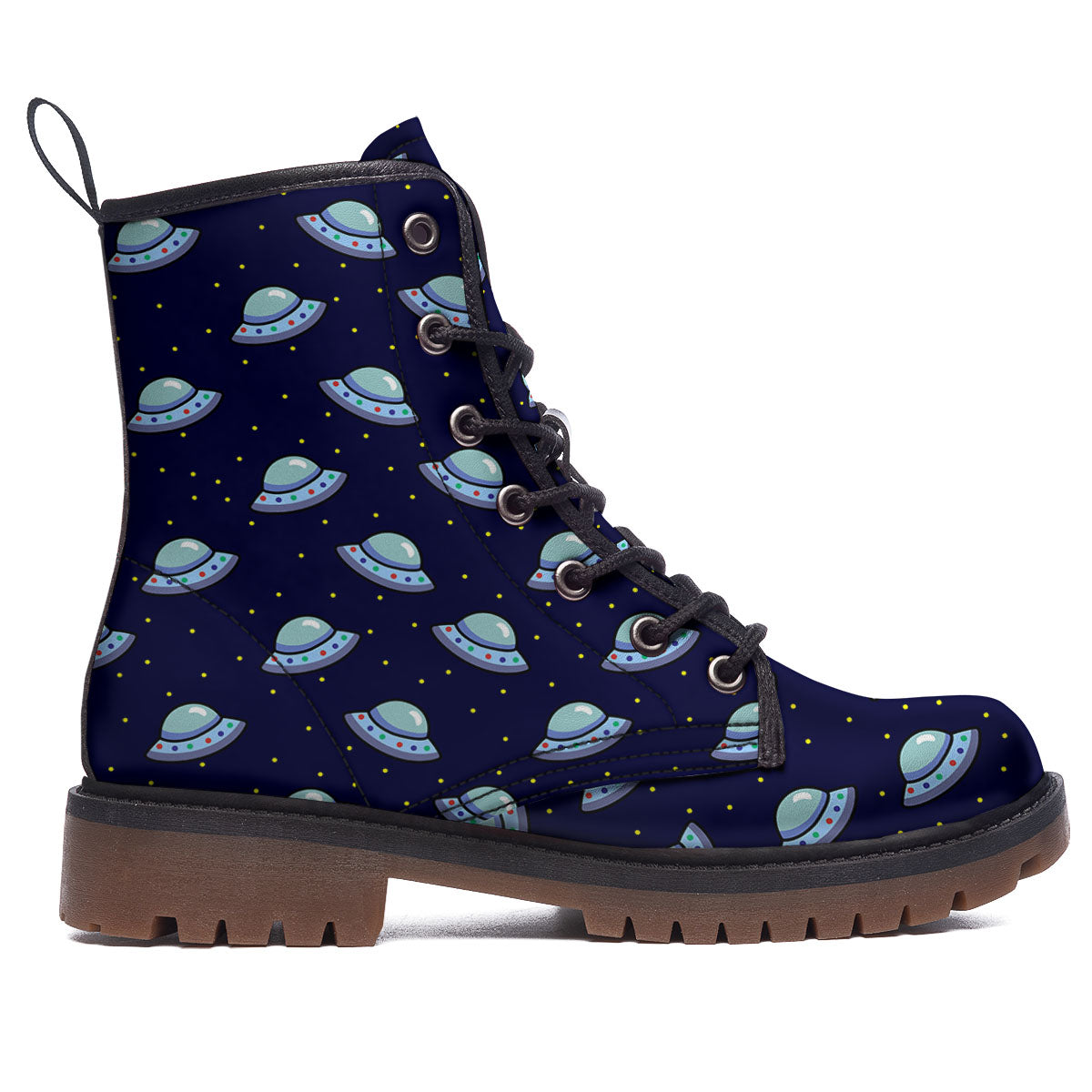 UFO Galaxy Print Pattern Work Boots-grizzshop