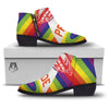 UFO LGBT Pride Rainbow Print Ankle Boots-grizzshop