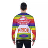 UFO LGBT Pride Rainbow Print Baseball Jacket-grizzshop