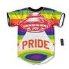 UFO LGBT Pride Rainbow Print Baseball Jersey-grizzshop