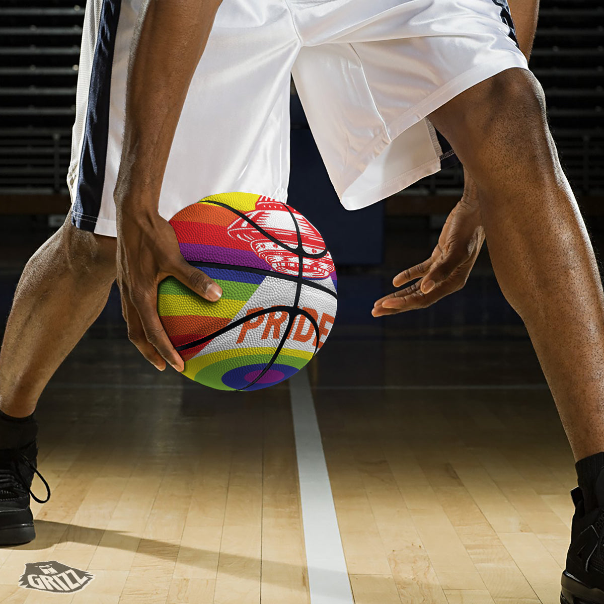UFO LGBT Pride Rainbow Print Basketball-grizzshop