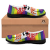 UFO LGBT Pride Rainbow Print Black Loafers-grizzshop