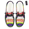 UFO LGBT Pride Rainbow Print Black Loafers-grizzshop