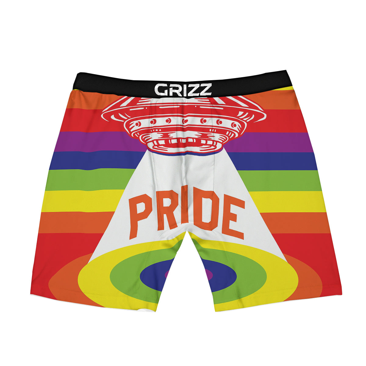 UFO LGBT Pride Rainbow Print Boxer Briefs-grizzshop