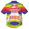 UFO LGBT Pride Rainbow Print Button Up Shirt-grizzshop