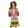 UFO LGBT Pride Rainbow Print Kimono-grizzshop