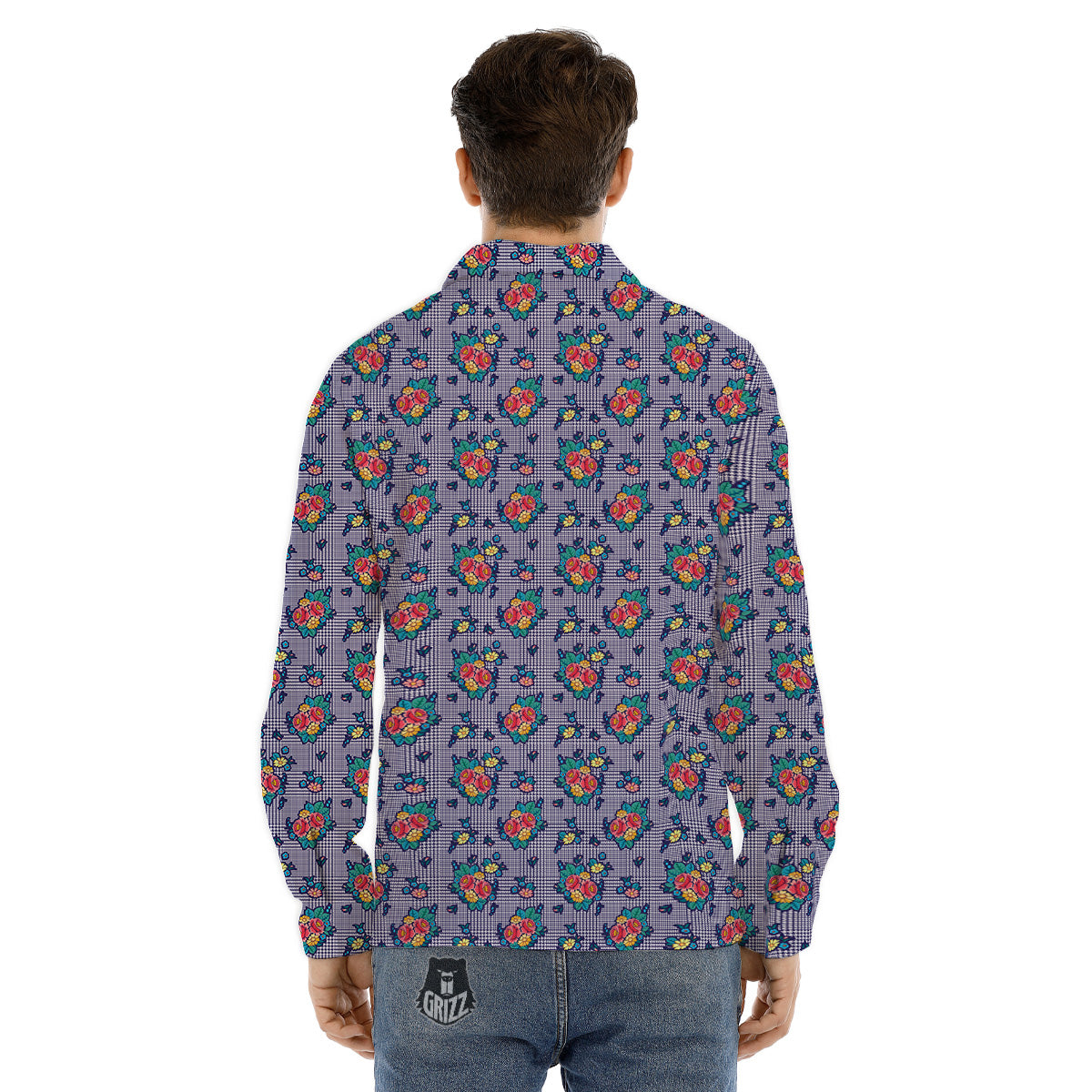 UFO LGBT Pride Rainbow Print Men's Dress Shirts-grizzshop