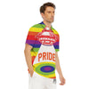 UFO LGBT Pride Rainbow Print Men's Golf Shirts-grizzshop